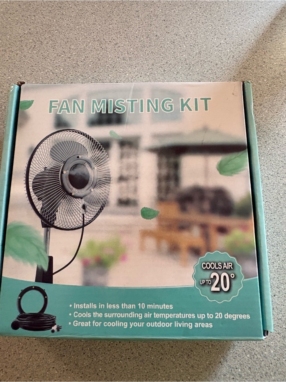 New inbox Fan Misting Kit -Cooling Accessory